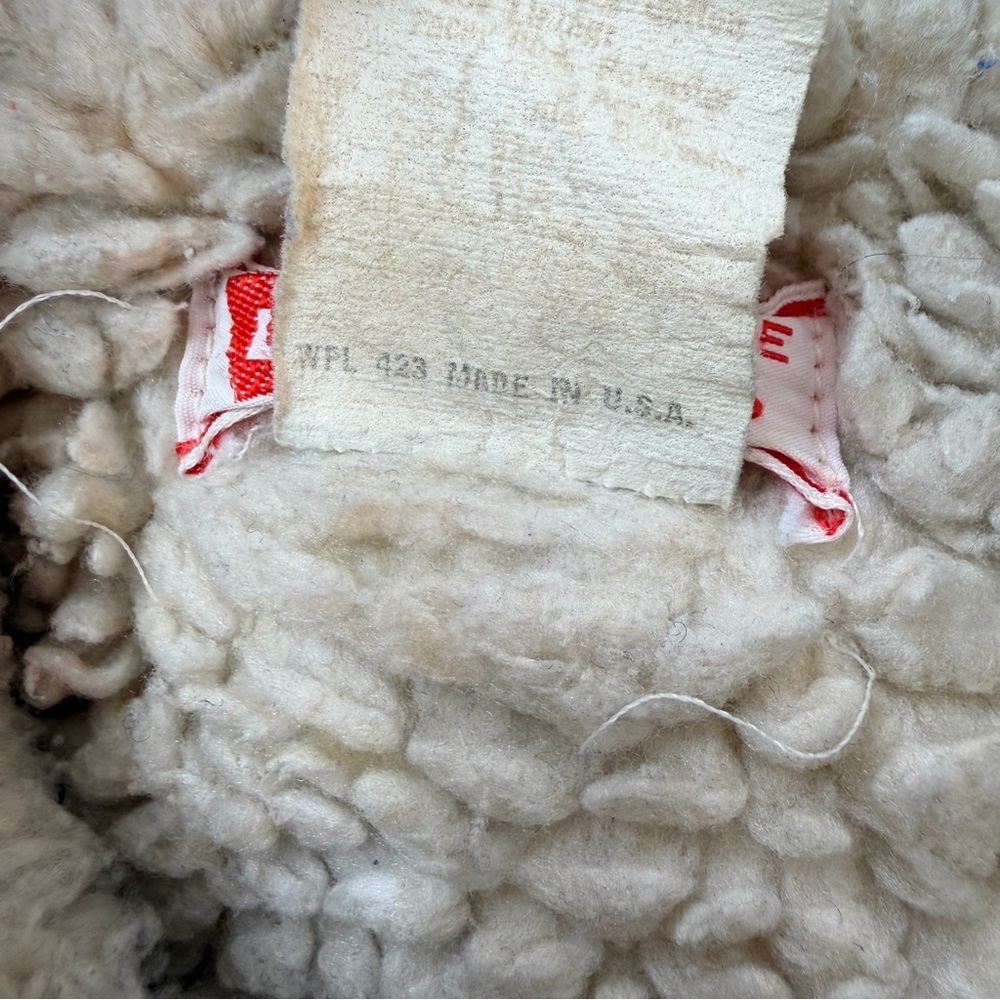 Vintage 70’s Levi's Red Tab Men's Sherpa Lined Denim Jean Jacket | Size L - Picture 5 of 7